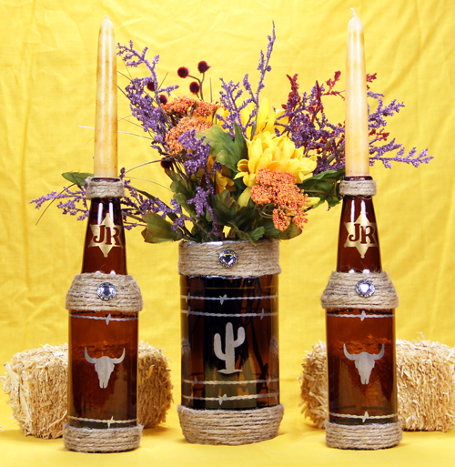 Western Candles and Vase